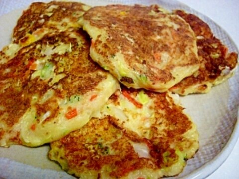 色々野菜と豆腐のふわふわ焼き